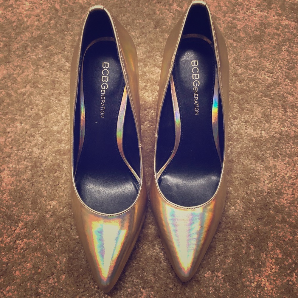 Gold BCBG stilettos